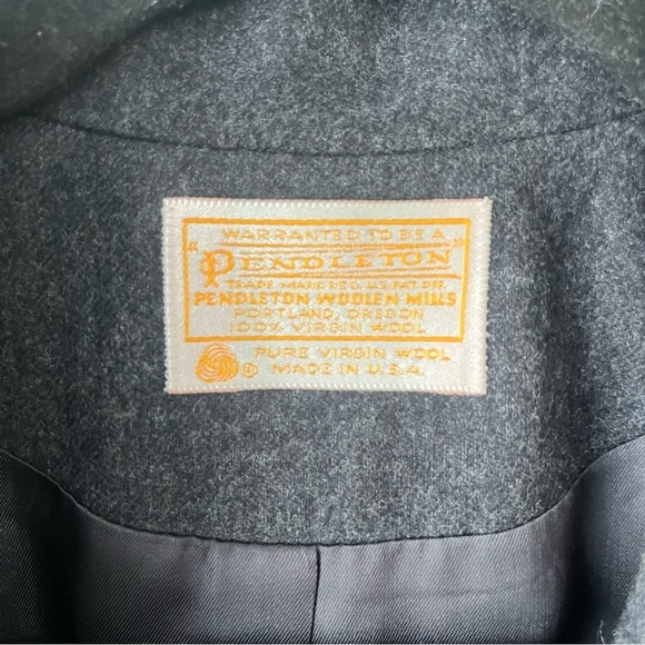 Pendleton Gray Vintage Pure Virgin Wool Skirt suit with lining- Vintage Size 10 - Picture 3 of 7